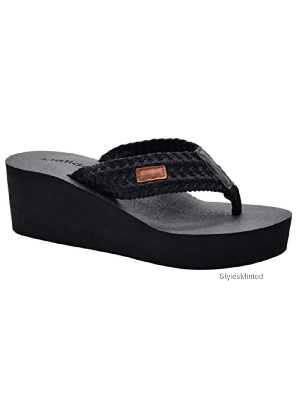 Womens Wedge Arch Support Flip Flops Cushion Soft Rubber Midsole Platform Thong